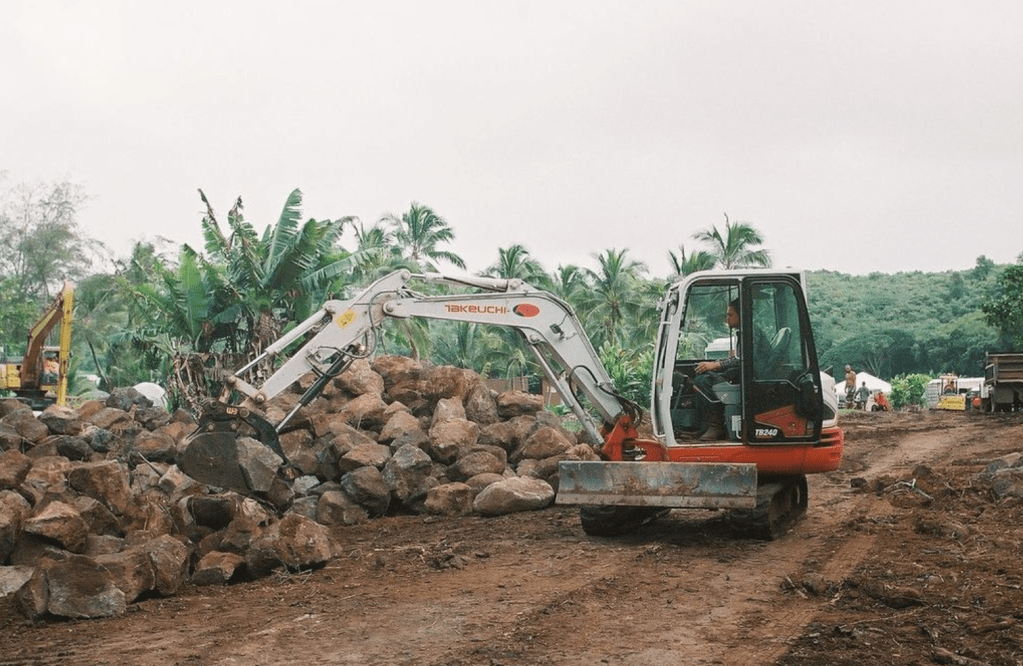 photo of machine work at malama huleia